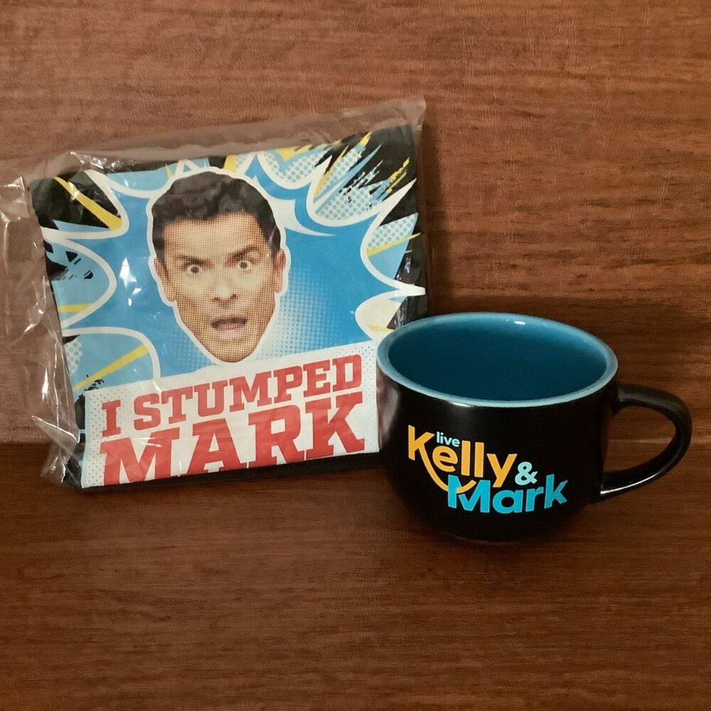 LIVE with Kelly & Mark Jumbo Mug & I Stumped Mark T-Shirt, NEW